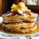 Apple Pancakes with Vanilla Maple Syrup