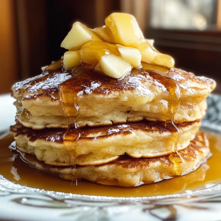 Apple Pancakes with Vanilla Maple Syrup