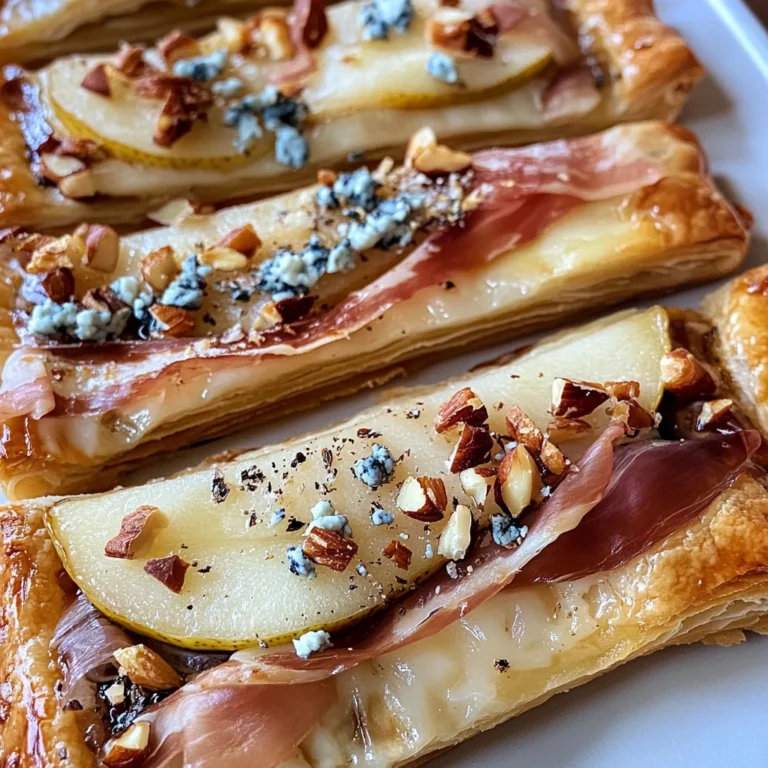 Brie Pear Prosciutto Puff Pastry