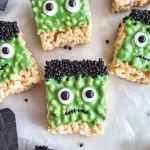 Frankenstein Halloween Rice Krispie Treats