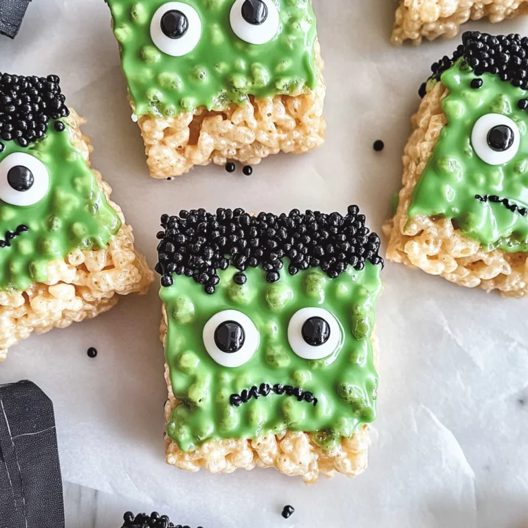Frankenstein Halloween Rice Krispie Treats