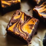 Halloween Cream Cheese Swirl Brownies