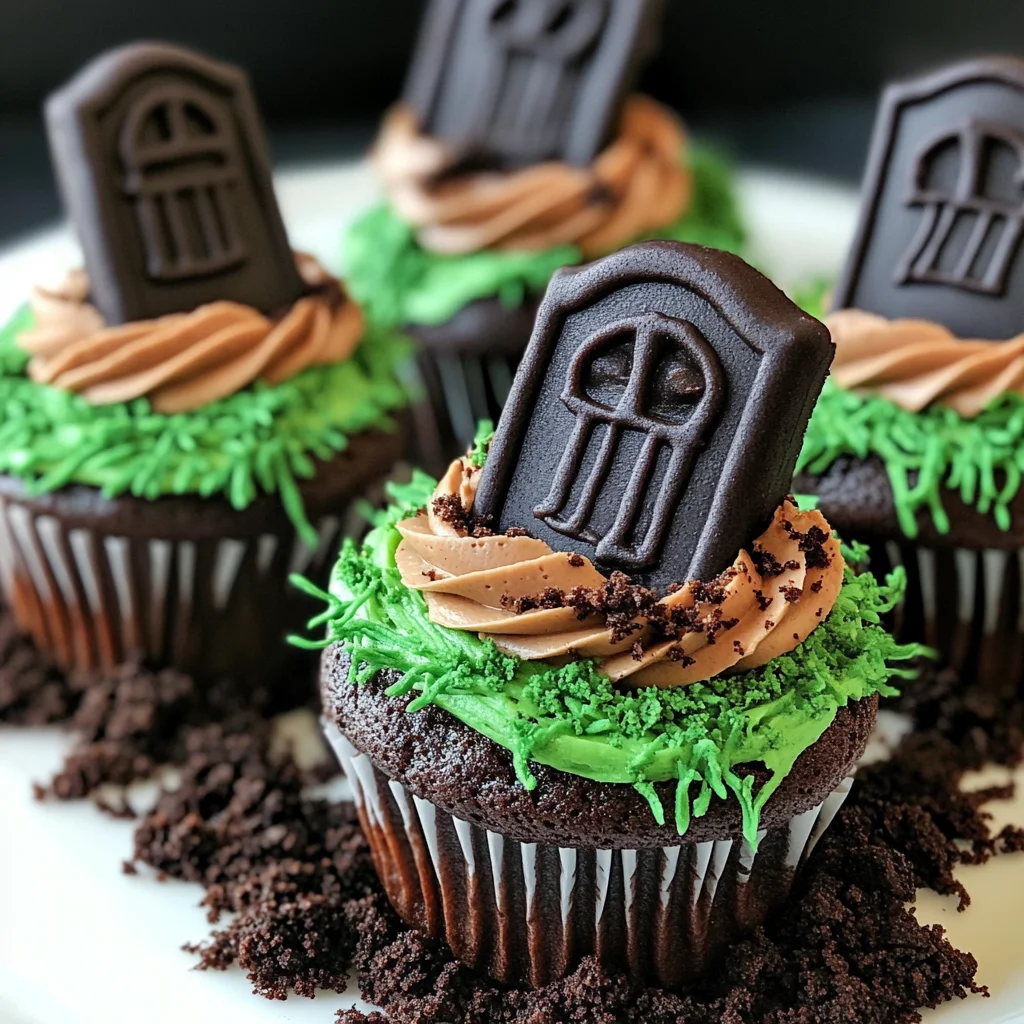 Halloween Graveyard Cupcakes