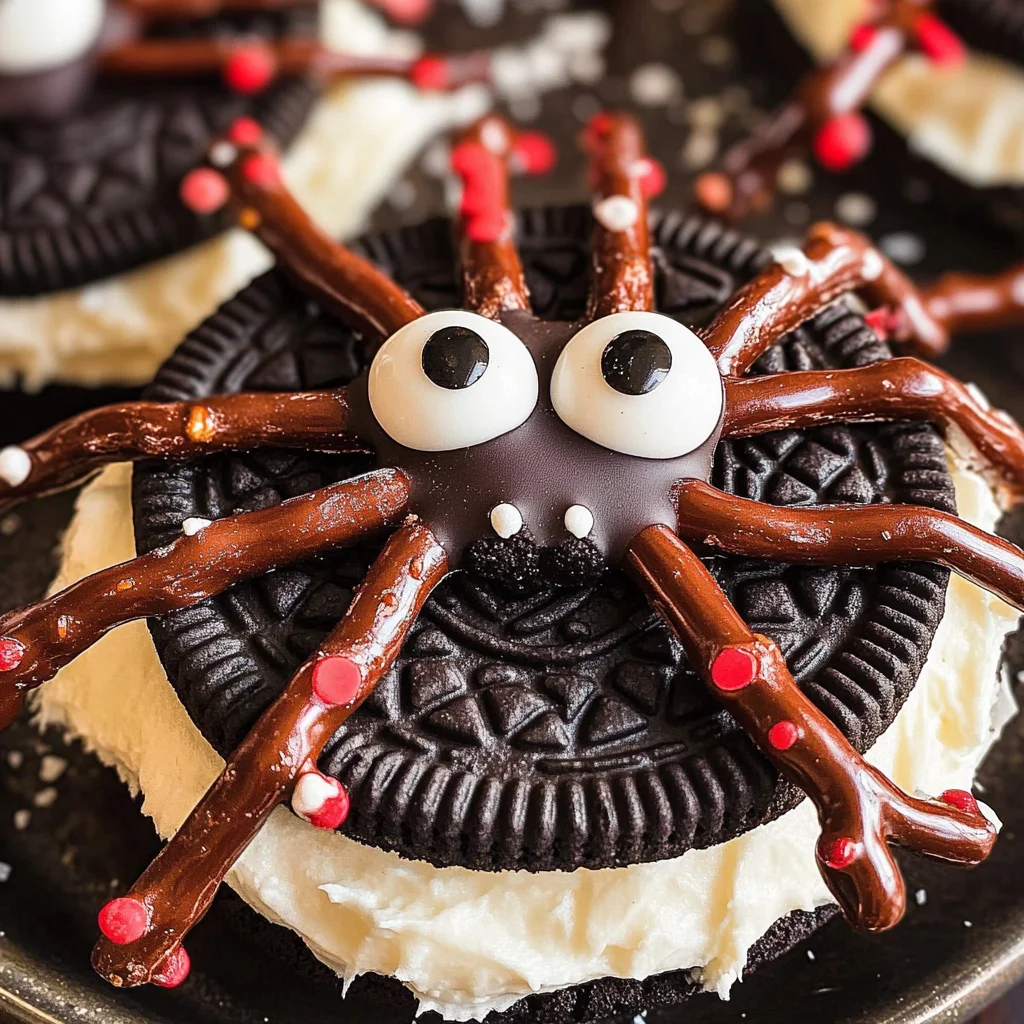 No Bake Oreo Spider Cookies