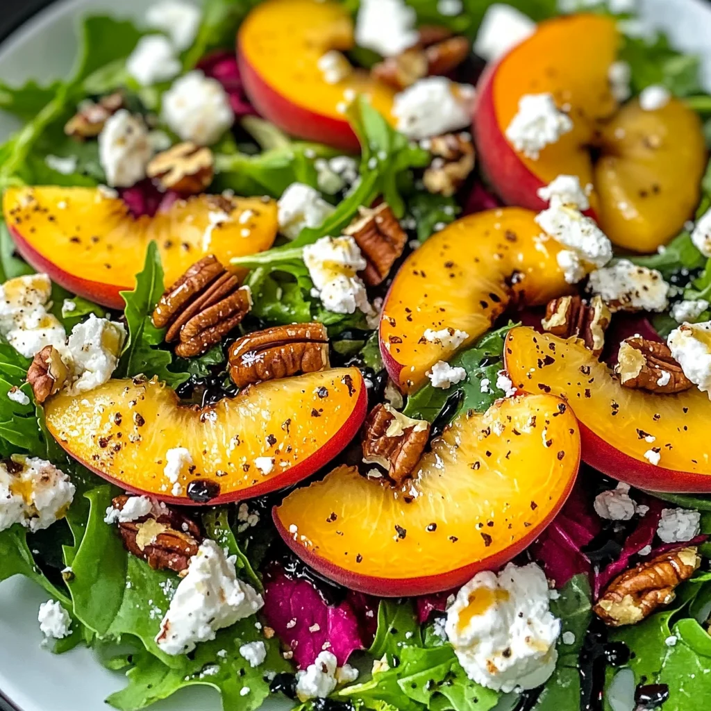 Simple Peach Feta Salad