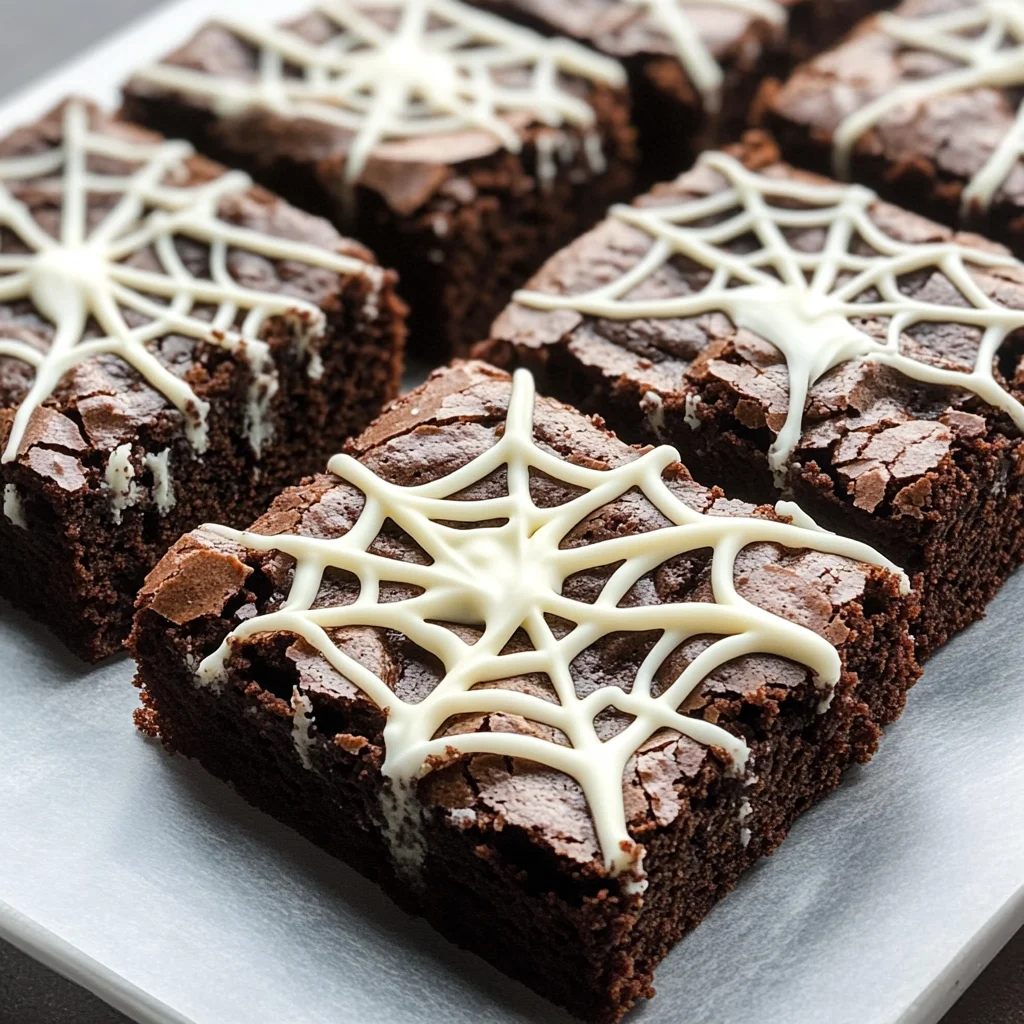 Spider Web Brownies