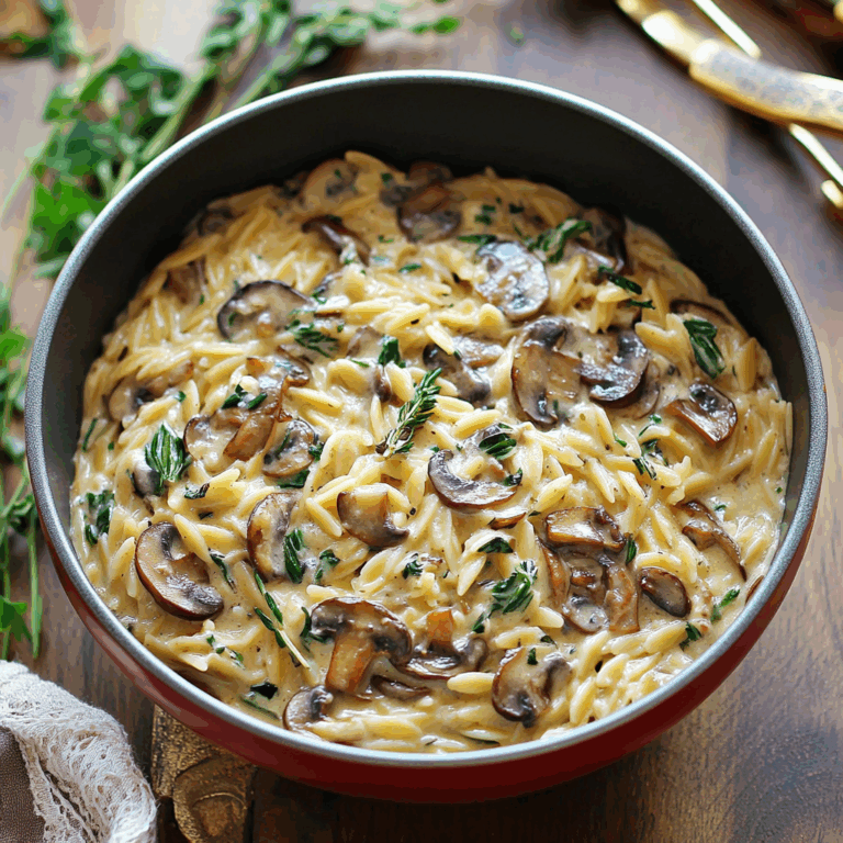 One-Pot Creamy Mushroom Orzo: Easy, Delicious Recipe!