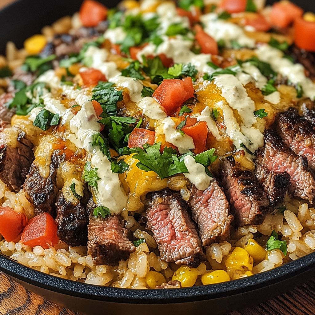 Steak Queso Rice