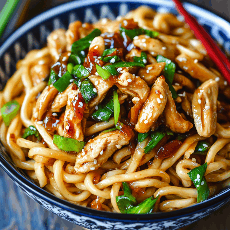 Sticky Garlic Chicken Noodles