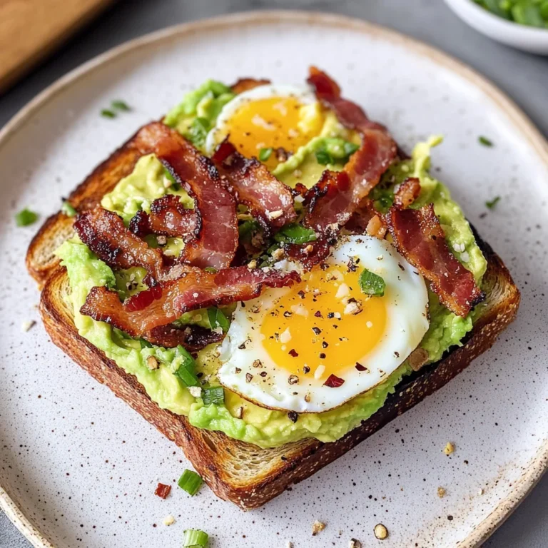 Bacon, Egg, and Avocado Toast 5 Steps Easy Delicious