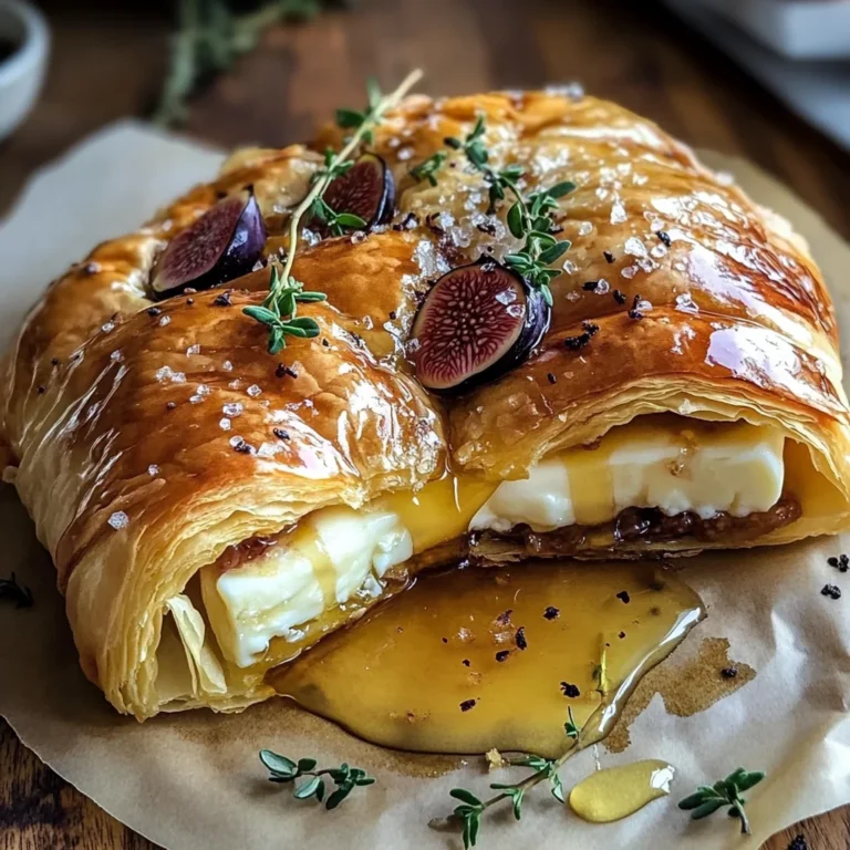 Baked Brie in Puff Pastry with Honey and Fig
