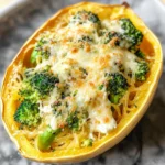 Cheesy Broccoli Spaghetti Squash