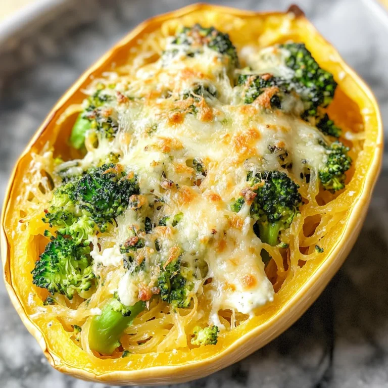 Cheesy Broccoli Spaghetti Squash