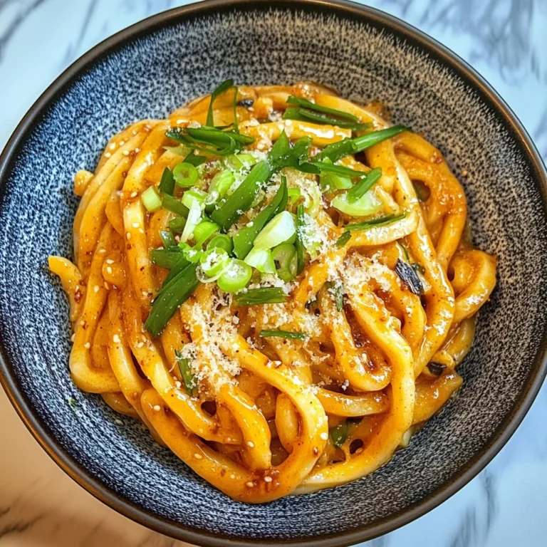 Creamy Gochujang Udon Noodles