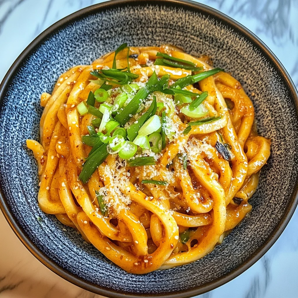 Creamy Gochujang Udon Noodles