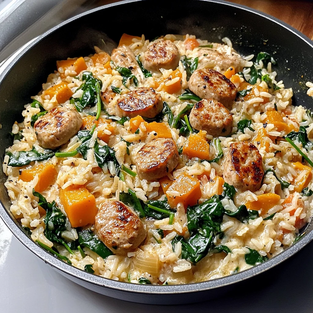 Creamy One Pot Chicken Sausage and Rice Recipe