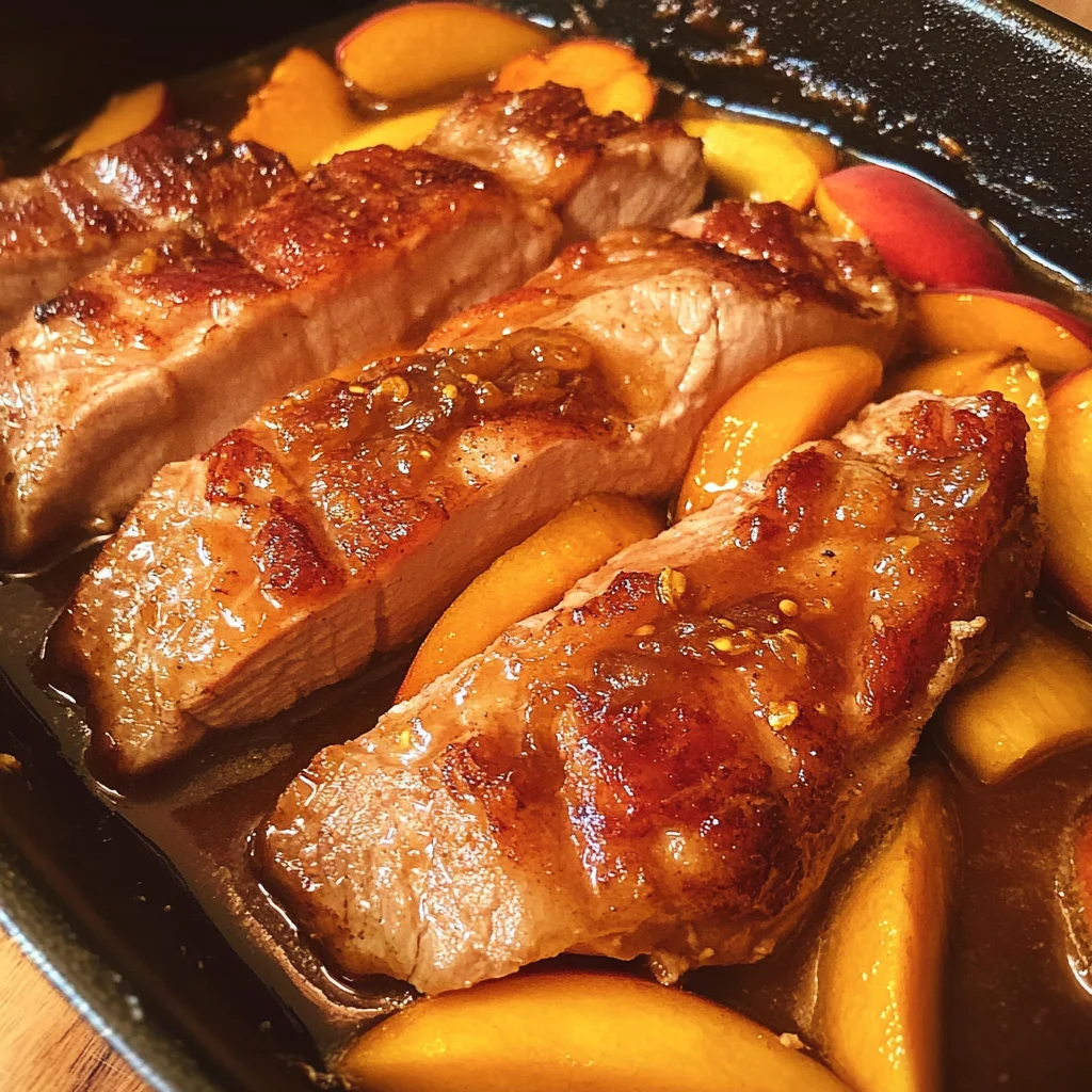 Peach Glazed Pork Tenderloin