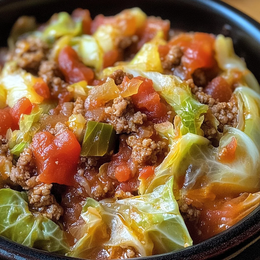 Slow Cooker Unstuffed Cabbage Rolls