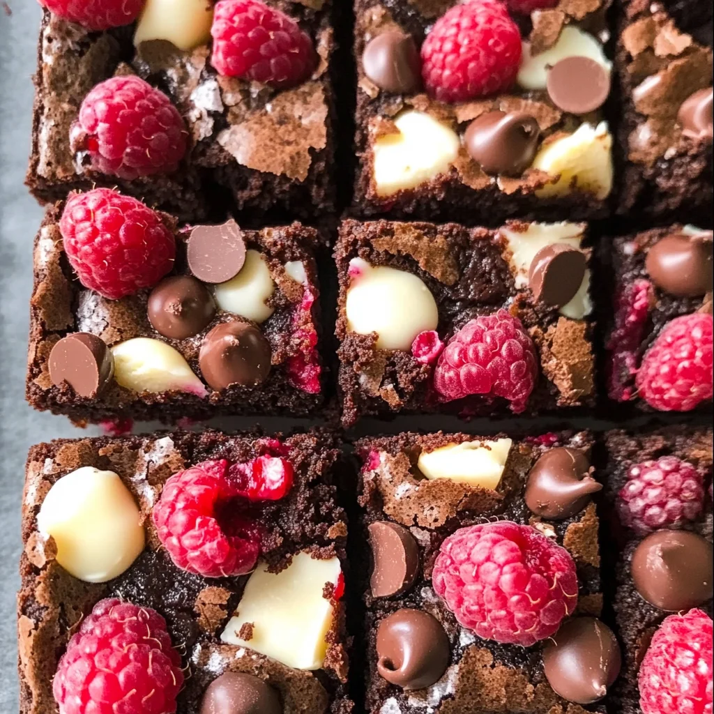 Triple Chocolate Raspberry Brownies
