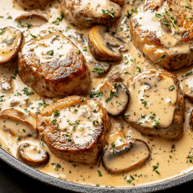 Creamy Mushroom beef Tenderloin