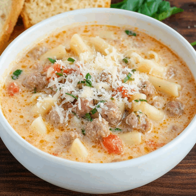 Creamy Parmesan Italian Sausage Soup