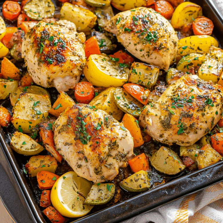 Sheet Pan Lemon Herb Chicken and Vegetables