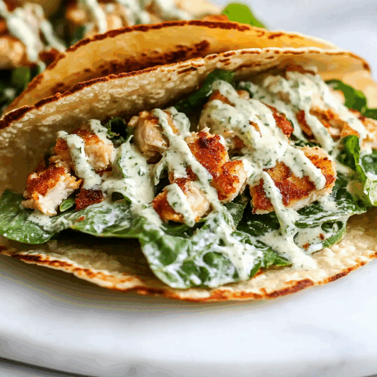 Smash Chicken Caesar Tacos
