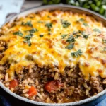 Cheesy Hamburger Rice Casserole