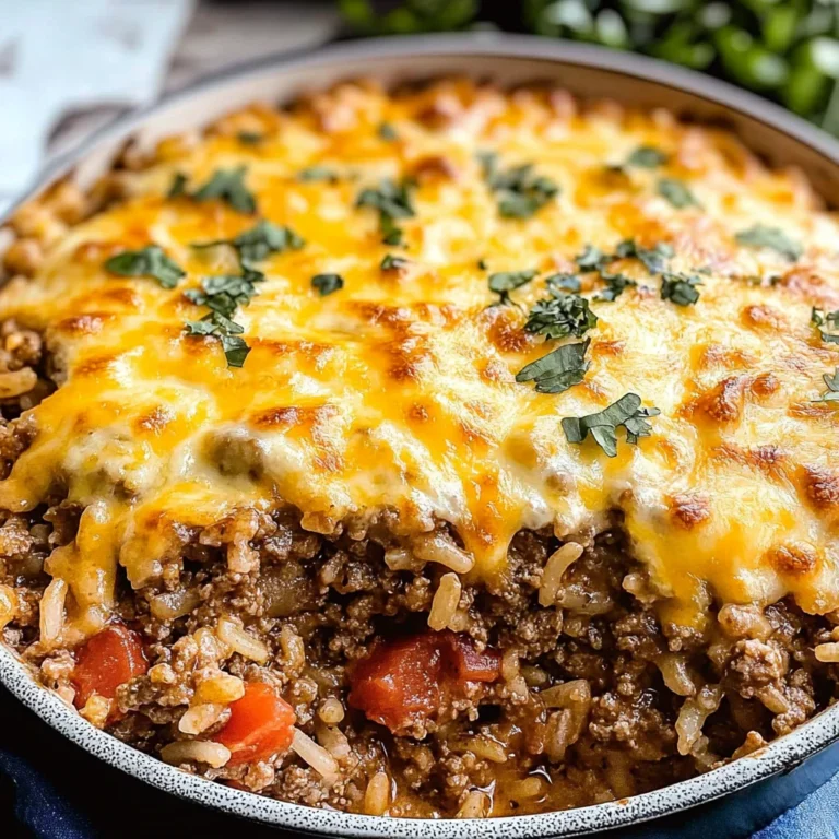 Cheesy Hamburger Rice Casserole