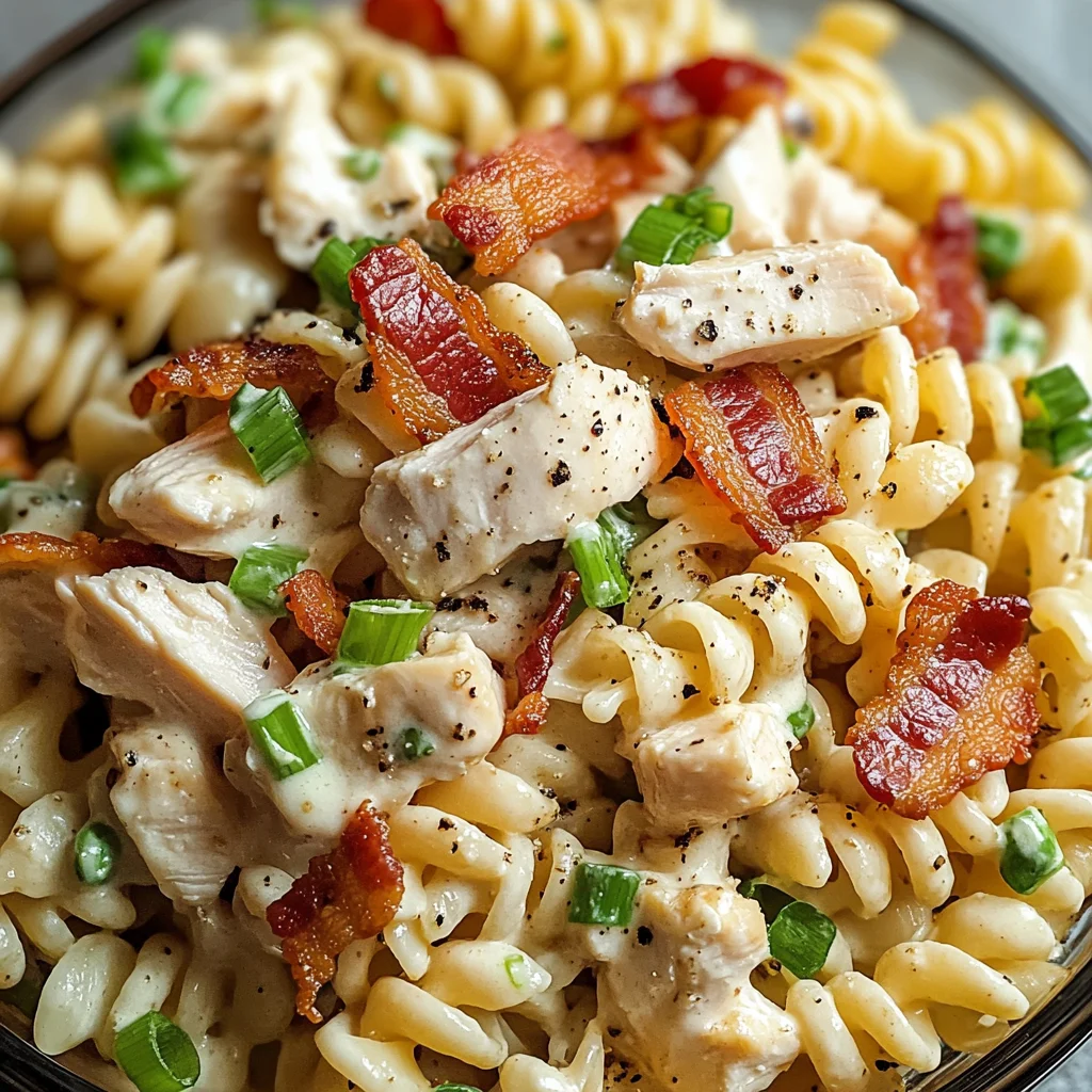 Chicken Bacon Ranch Pasta Salad