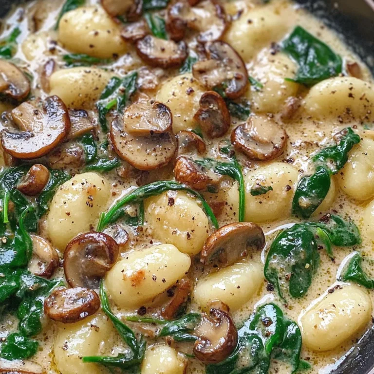 Creamy Spinach and Mushroom Gnocchi (One-Pan, 20 Minutes)