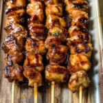 Easy Grilled Asian Chicken Skewers with Honey Garlic Sauce