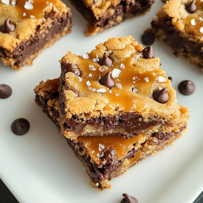 Gooey Salted Caramel Chocolate Chip Cookie Bars You'll Love
