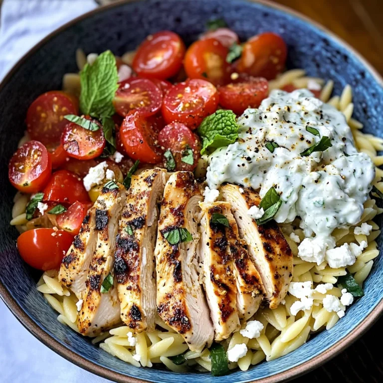 Greek Chicken Orzo Power Bowls