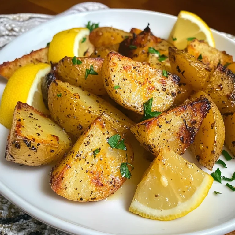 Greek Lemon Garlic Roasted Potatoes