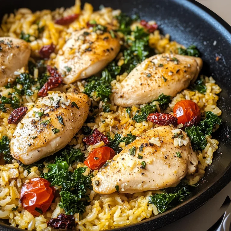 Mediterranean Chicken and Rice Skillet
