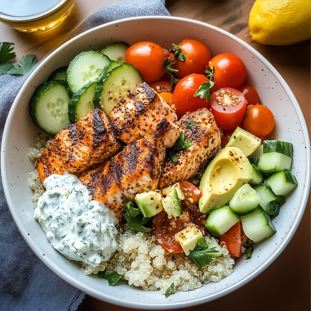 Mediterranean Salmon Bowl