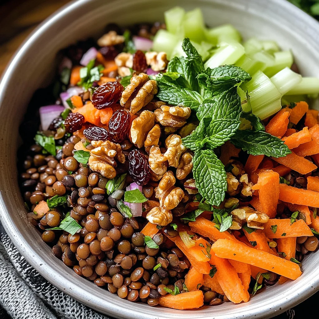 Moroccan Lentil Carrot Salad (Vegan)