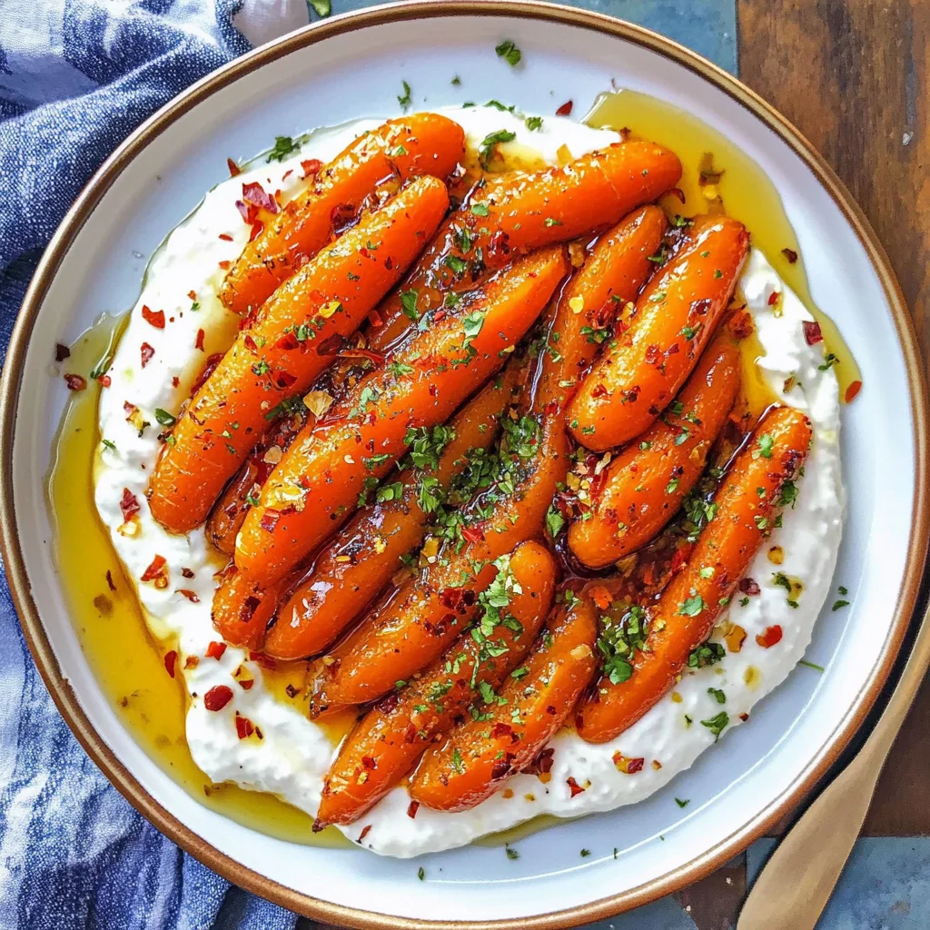 Roasted Carrots with Whipped Ricotta and Hot Honey