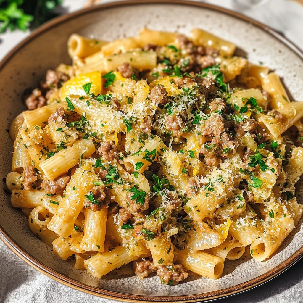 Saucy Sausage and Lemon Pasta (Sausage al Lemone)