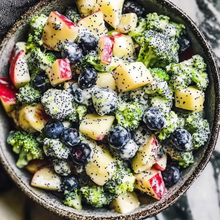 Skinny Broccoli Salad with a Poppy Seed Dressing
