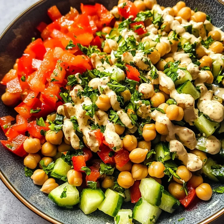 Tahini Lemon Chickpea Salad: A Refreshing Delight!