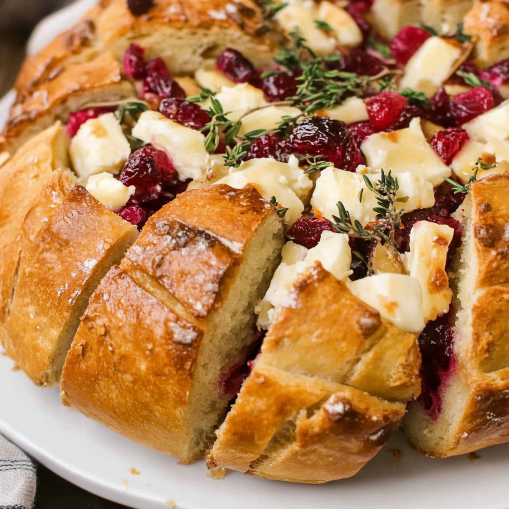 Cranberry Brie Pull-Apart Bread