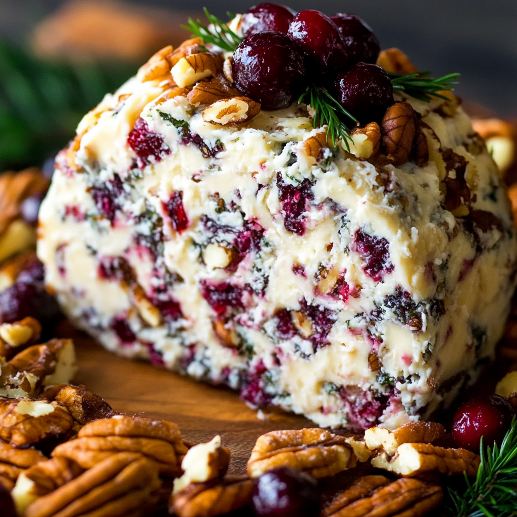 Cranberry Pecan Cheese Log