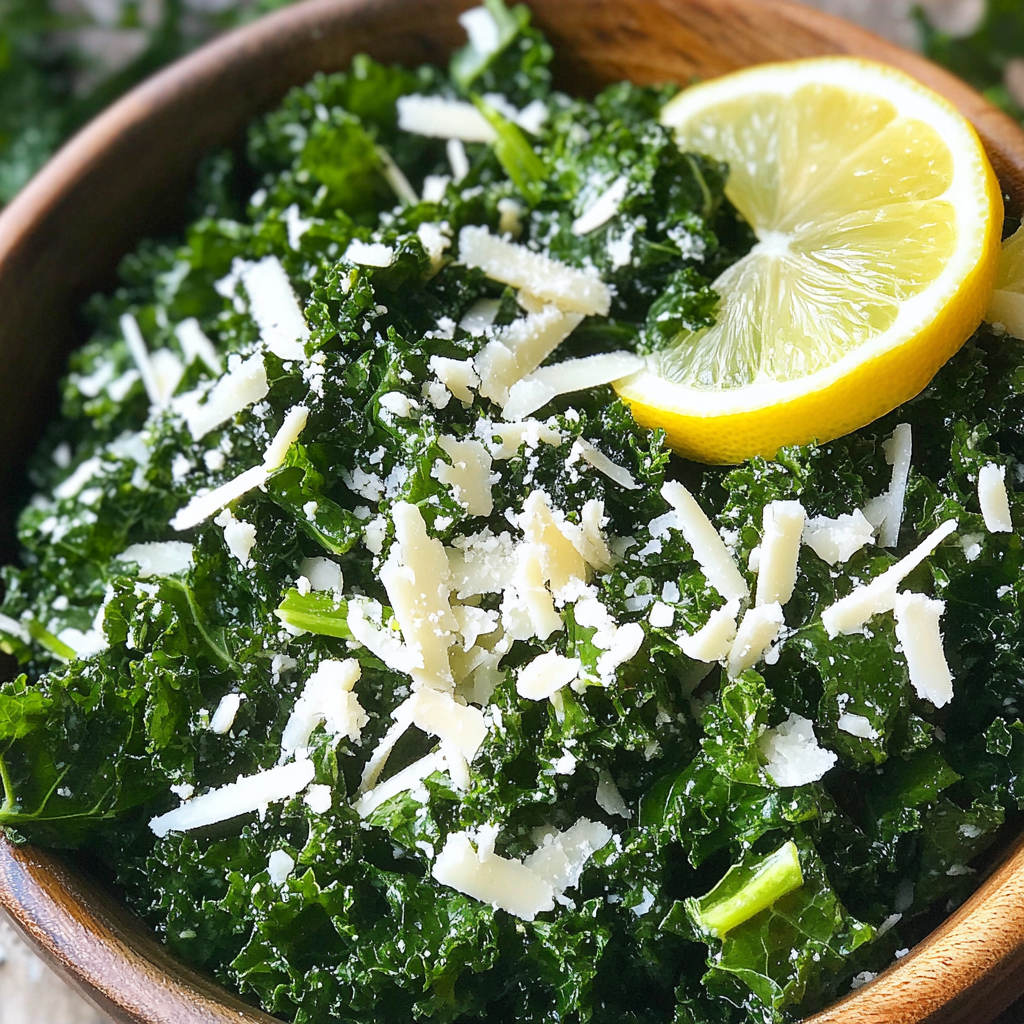 Lemony Parmesan Kale Salad