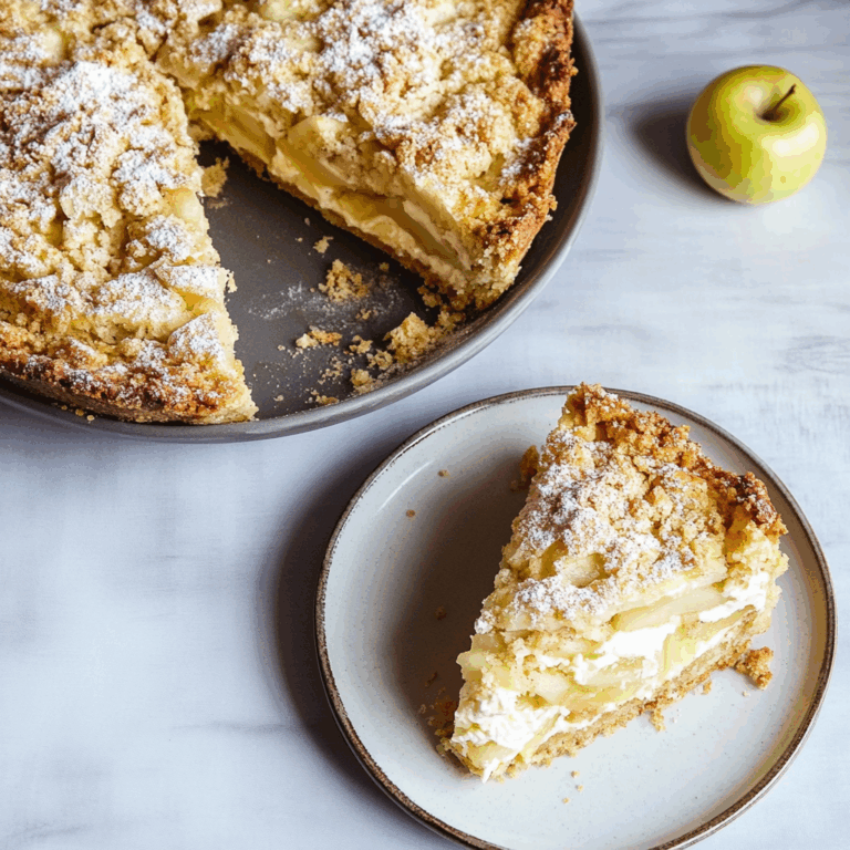 Mascarpone Apple Crumble Torta