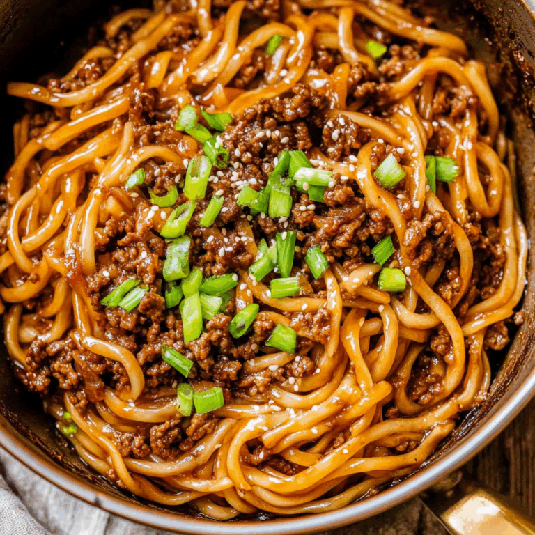 Mongolian Ground Beef Noodles