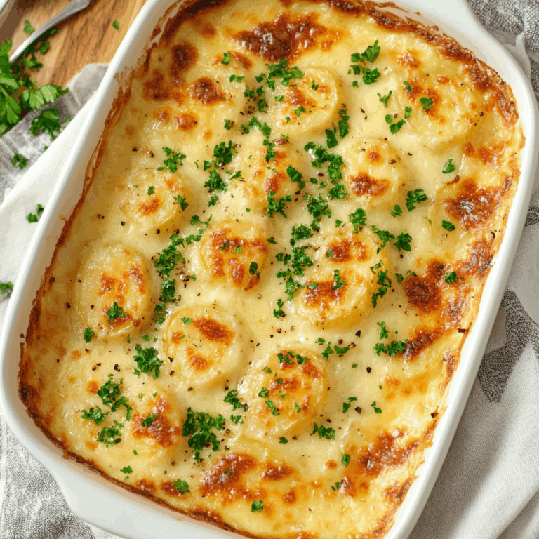 Roasted Garlic Potatoes au Gratin
