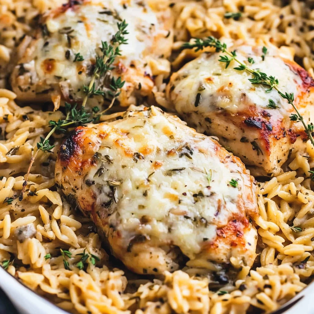 Slow Cooker Parmesan Herb Chicken & Orzo Recipe