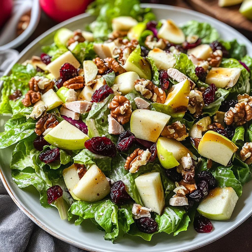 Apple Cranberry Salad with Turkey and Apple Cider Vinaigrette Recipe